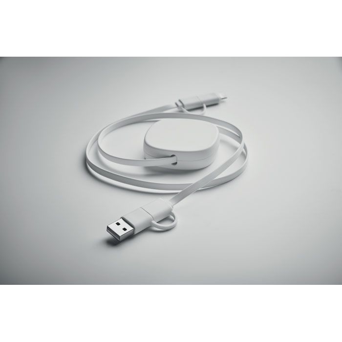 MO2425-06Linea Einziehbares Ladekabel 60W_ weiss