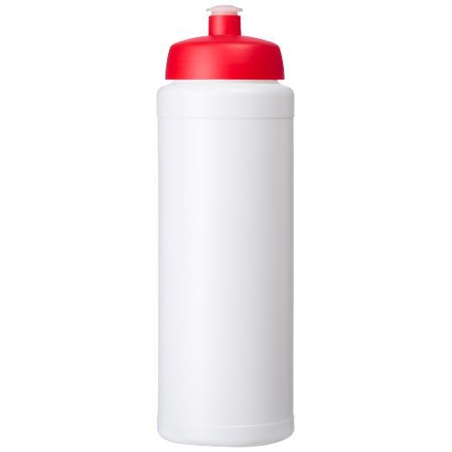PF210689-4Baseline® Plus grip 750 ml Sportflasche mit Sportdeckel_ weiss_rot