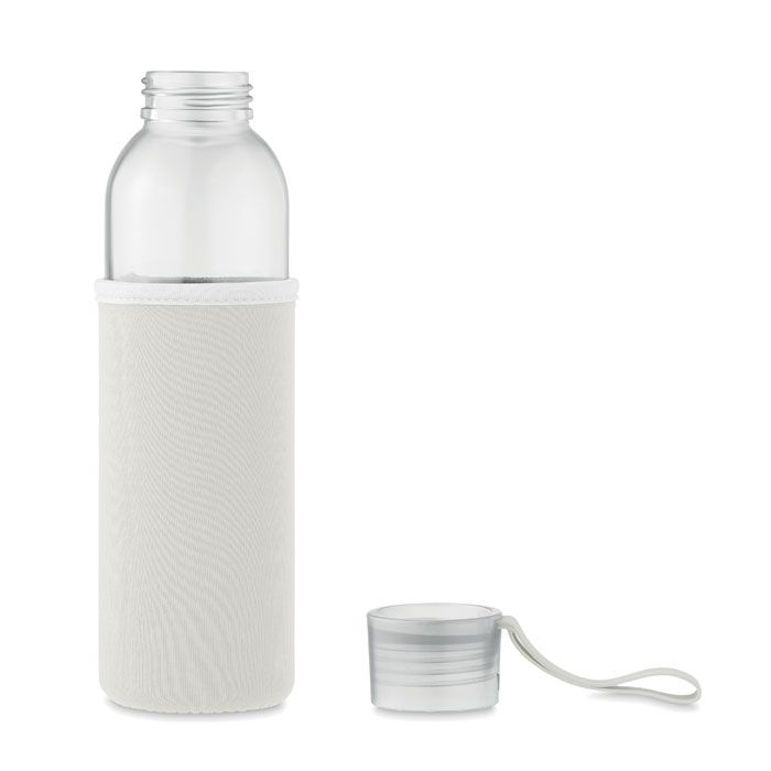 MO2089-13Ebor Flasche recyceltes Glas 500 ml_ beige