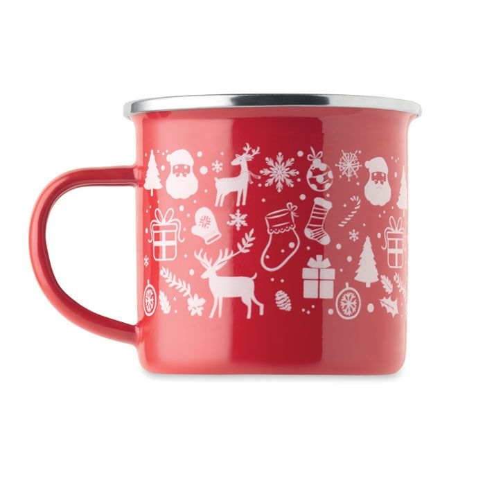 CX1595-05Seasomel Emaille-Becher 300ml_ rot