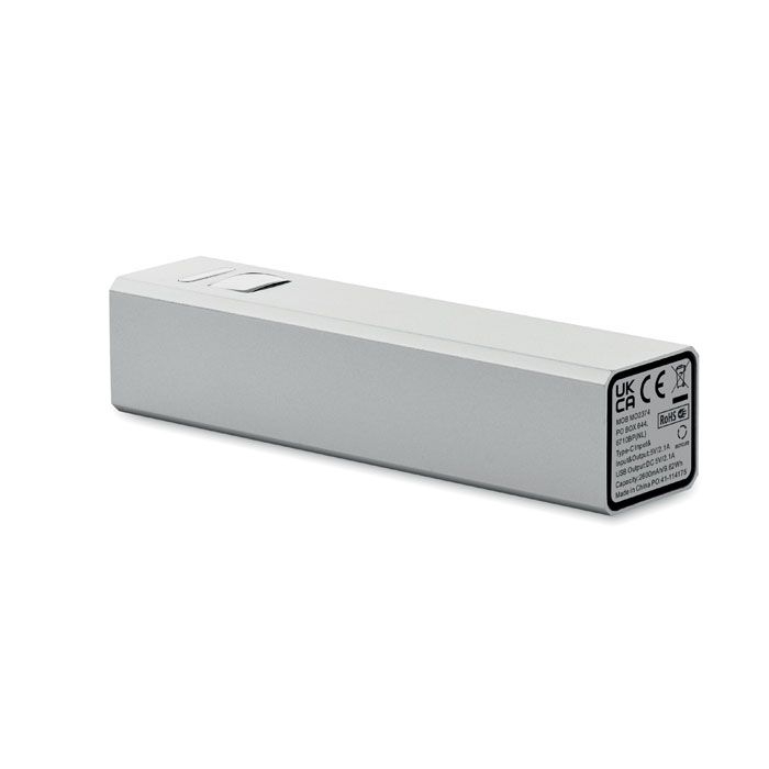 MO2374-16Poweraluc 2600 mAh Powerbank_ mattsilber