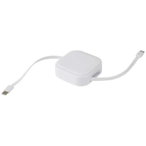 PF124448-1Gloas Aufrollbares 5 in 1 Kabel aus Recyclingmaterial mit Datensynchronisierung und 100 W Schnelllad