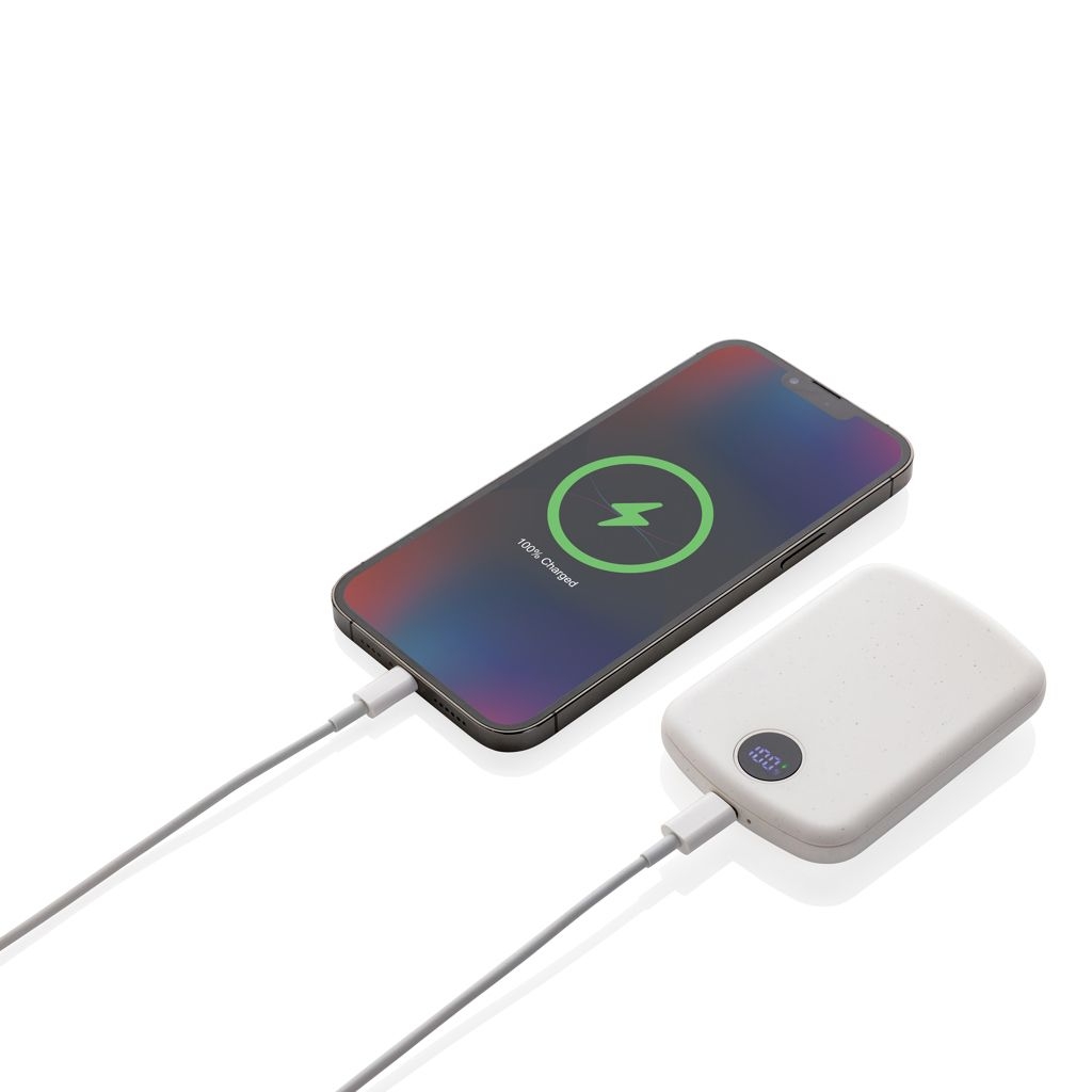 XDP322_41-3MagBoost 5_000mAh magnetische Powerbank aus RCS rec. Plastik_ weiss