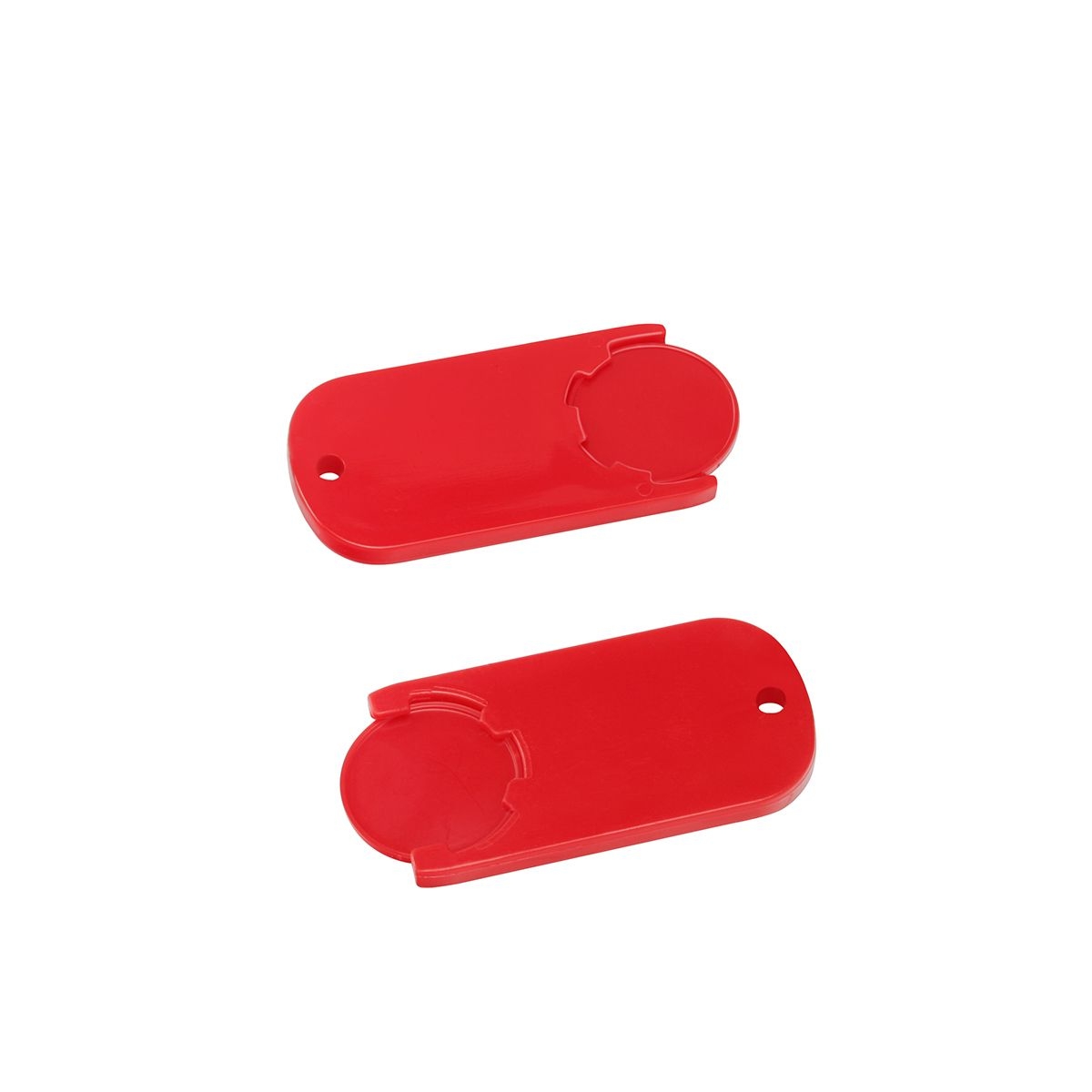 HE7439-1-1Chiphalter mit 1€-Chip _Alpha_ rot_ rot