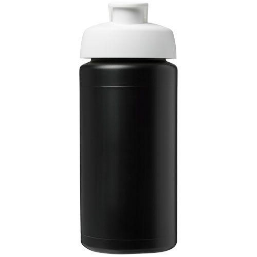 PF210072-13Baseline® Plus grip 500 ml Sportflasche mit Klappdeckel_ schwarz_weiss