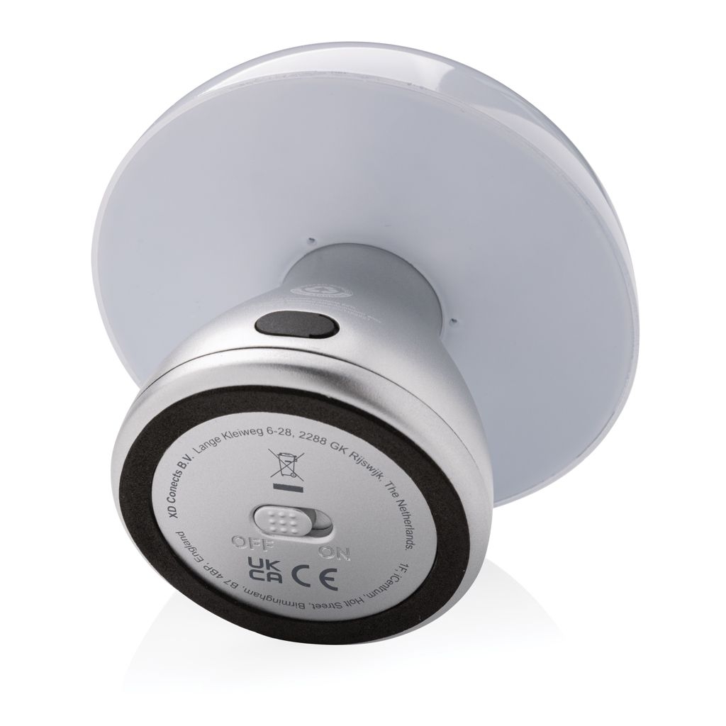 XDP513.74-2Luming wiederaufladbare USB-Tischlampe aus RCS Kunststoff_ grau