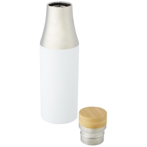 PF100667-1Hulan 540 ml Kupfer-Vakuum Isolierflasche mit Bambusdeckel_ weiss