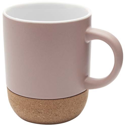 PF100847-2Billie 300 ml Keramiktasse mit Korkdetails _ altrosa