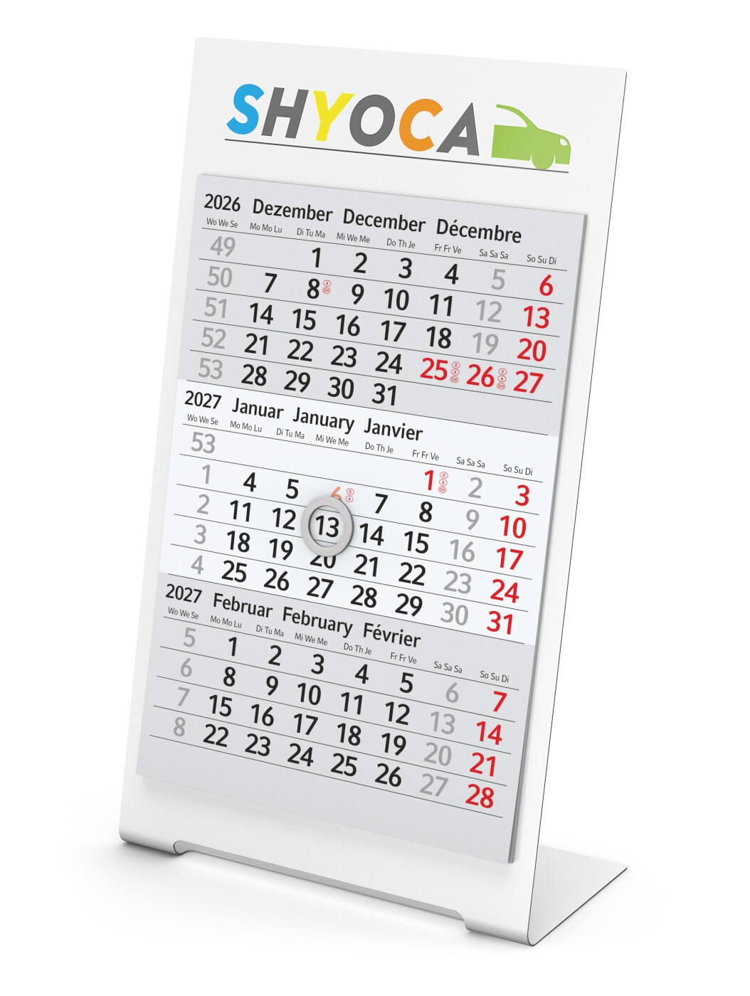 GE0042-WETischkalender Desktop 3 Color_ weiss