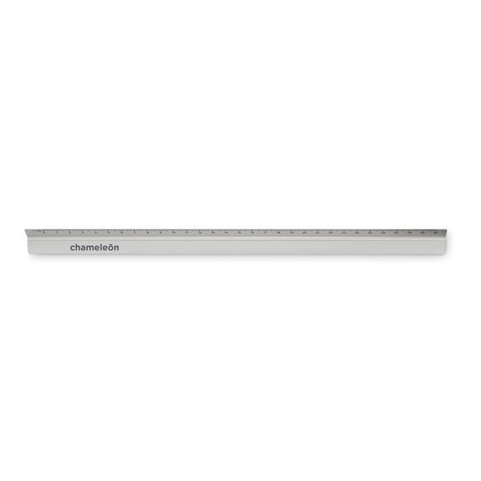 MO6698-16Tria Dreikantlineal Aluminium 30cm_ mattsilber