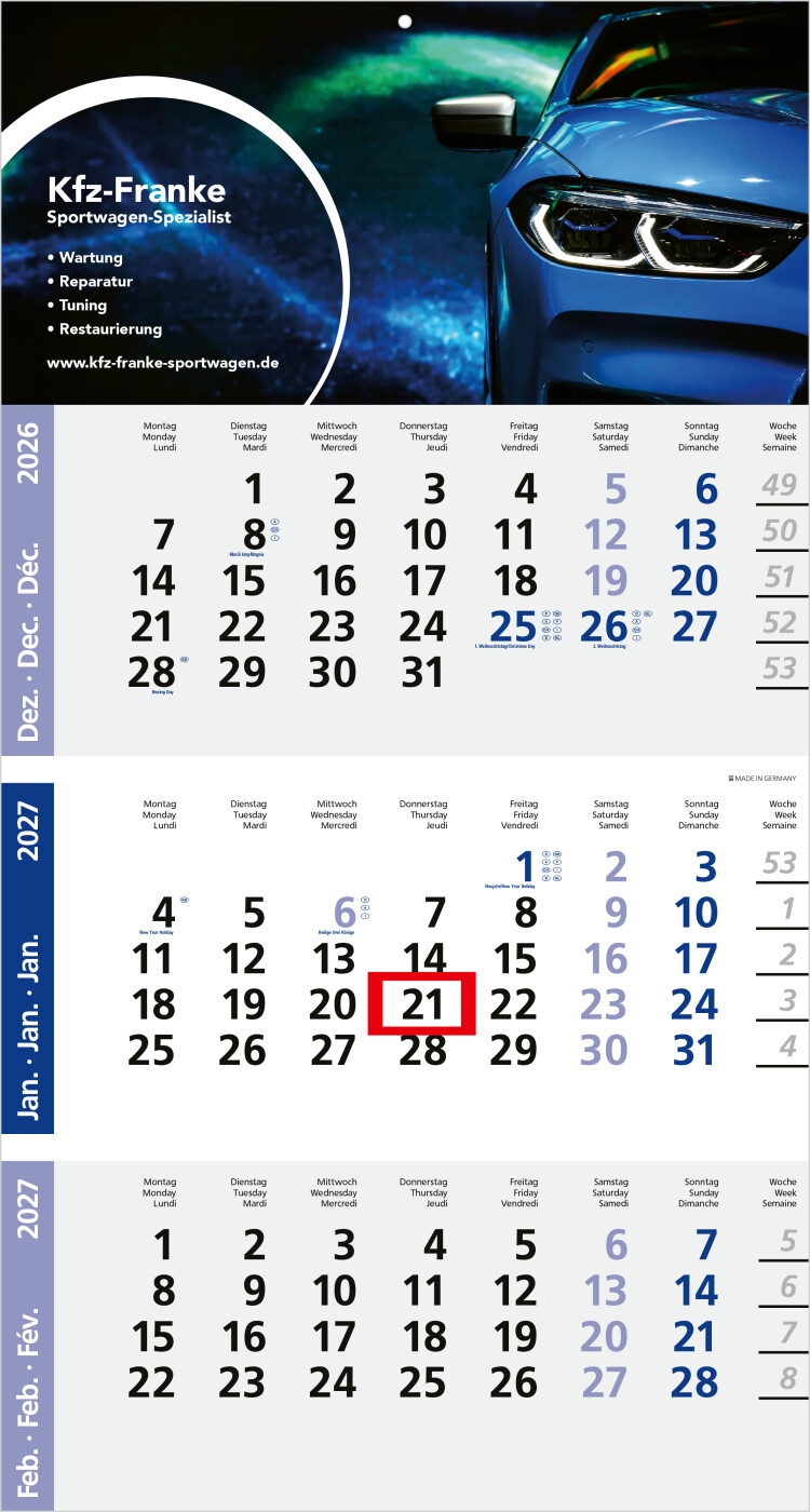 GE0032-BL3-Monatskalender Logic 3 Post