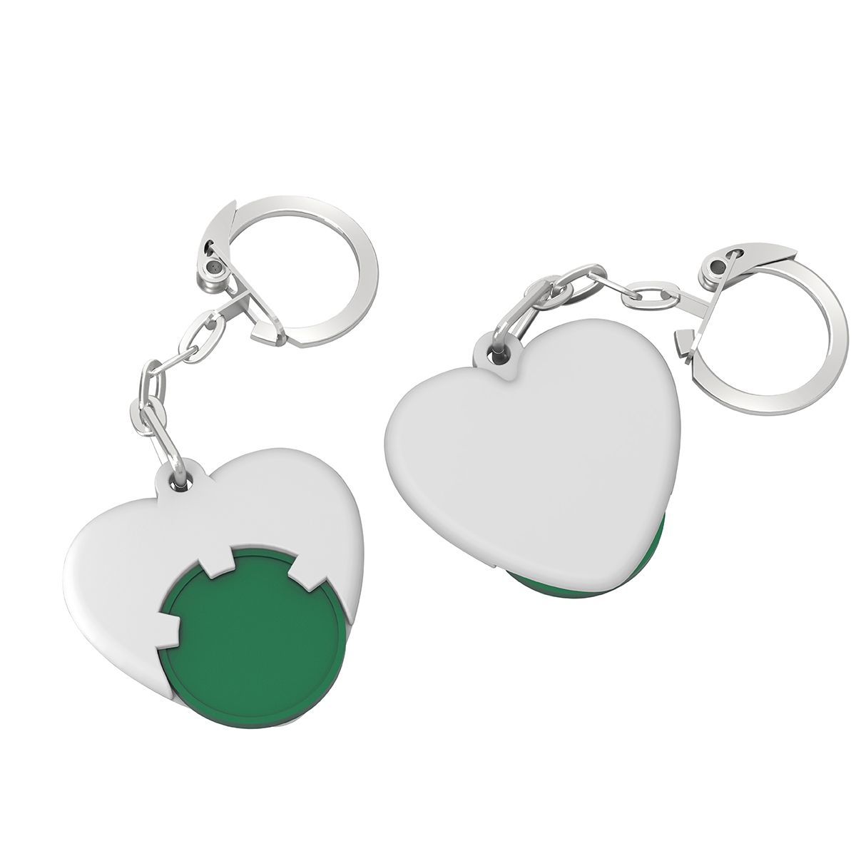 HE8652K-2-0Chiphalter mit 1€-Chip _Herz_ gruen_ weiss