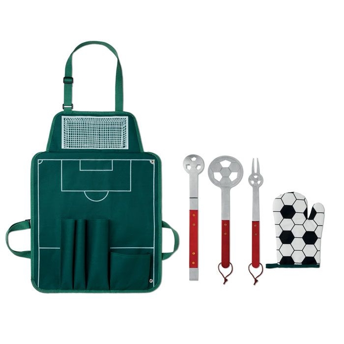 MO9223-09Donau Bally Fussball BBQ Set_ gruen