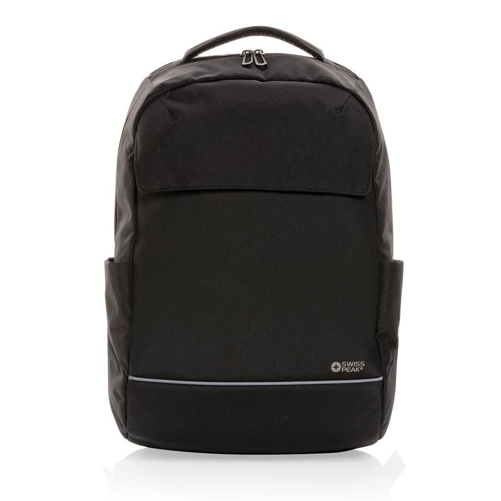 XDP763.03-1Swiss Peak Brooke AWARE™ 15_6_ Laptop-Rucksack aus rPET_ schwarz