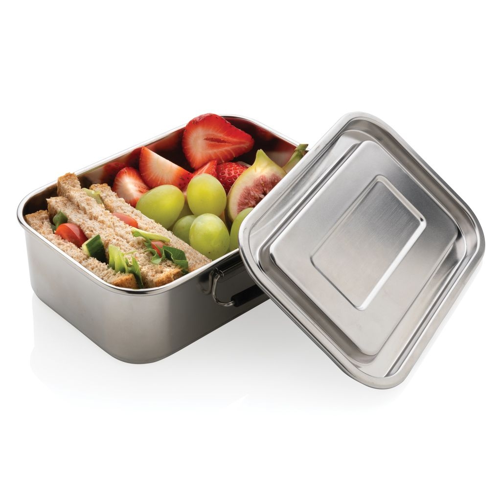 XDP269.08-2Auslaufsichere Lunchbox aus RCS recyceltem Stainless Steel_ silber
