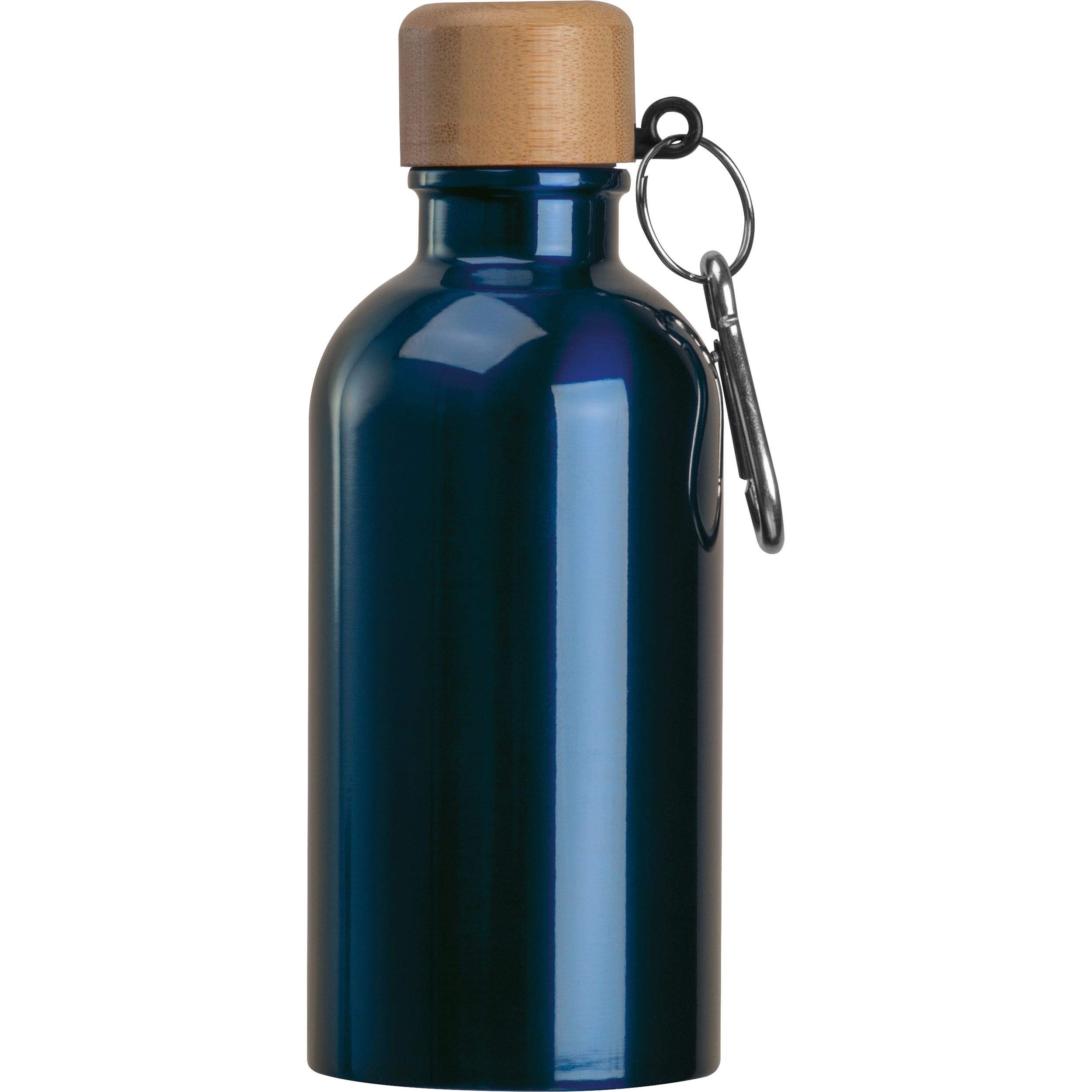 MA84972-44Edelstahltrinkflasche mit Karabiner_ 400ml MARILYN_ dunkelblau