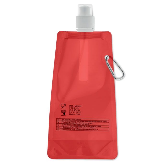 MO8294-25Gates Faltbare Wasserflasche_ transparent rot