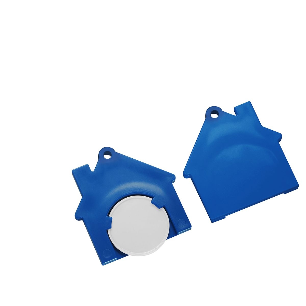 HE7516-0-3Chiphalter mit 1€-Chip _Haus_ weiss_ blau
