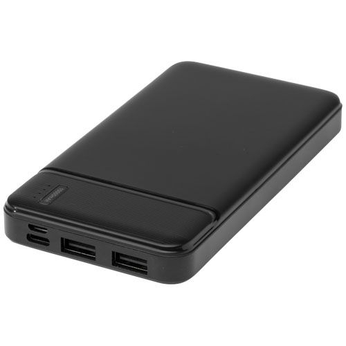 PF124321-1Loop 10.000 mAh Powerbank aus recyceltem Kunststoff_ schwarz