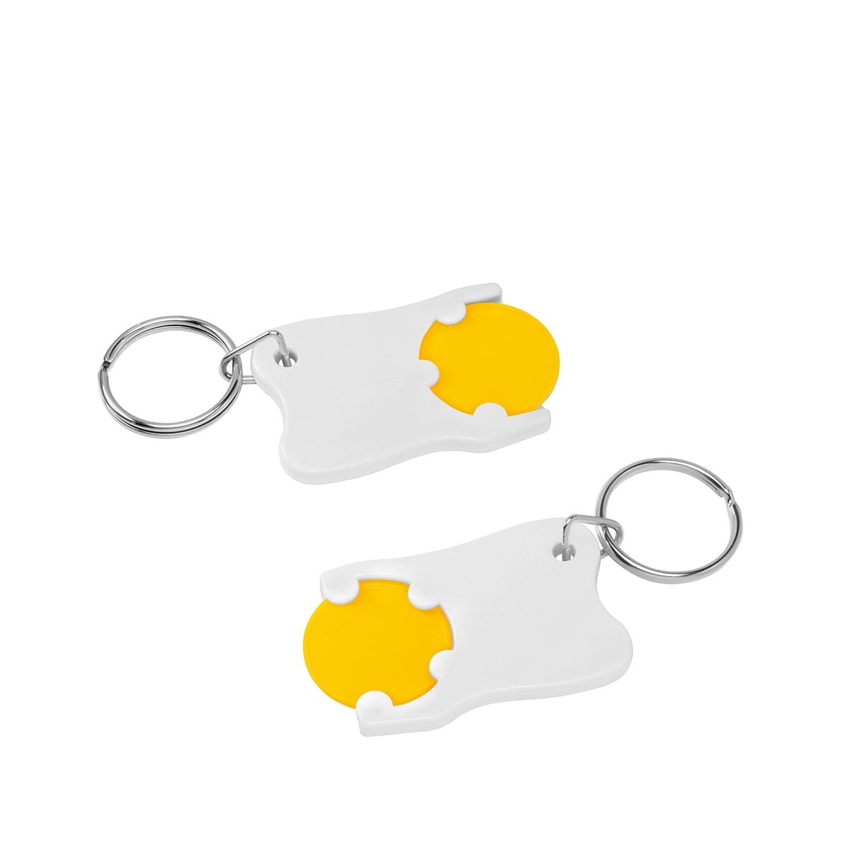 HE8287R-4-0Chiphalter mit 1€-Chip _Zahn_ gelb_ weiss