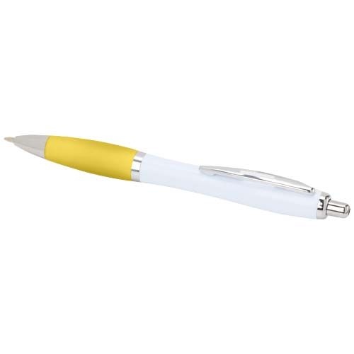 PF107972-1Nash Kugelschreiber aus recyceltem Kunststoff _schwarze Mine_ gelb