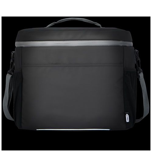 PF130045-1Aqua wasserabweisende Kuehltasche fuer 20 Dosen aus GRS Recyclingmaterial 22 L_ schwarz