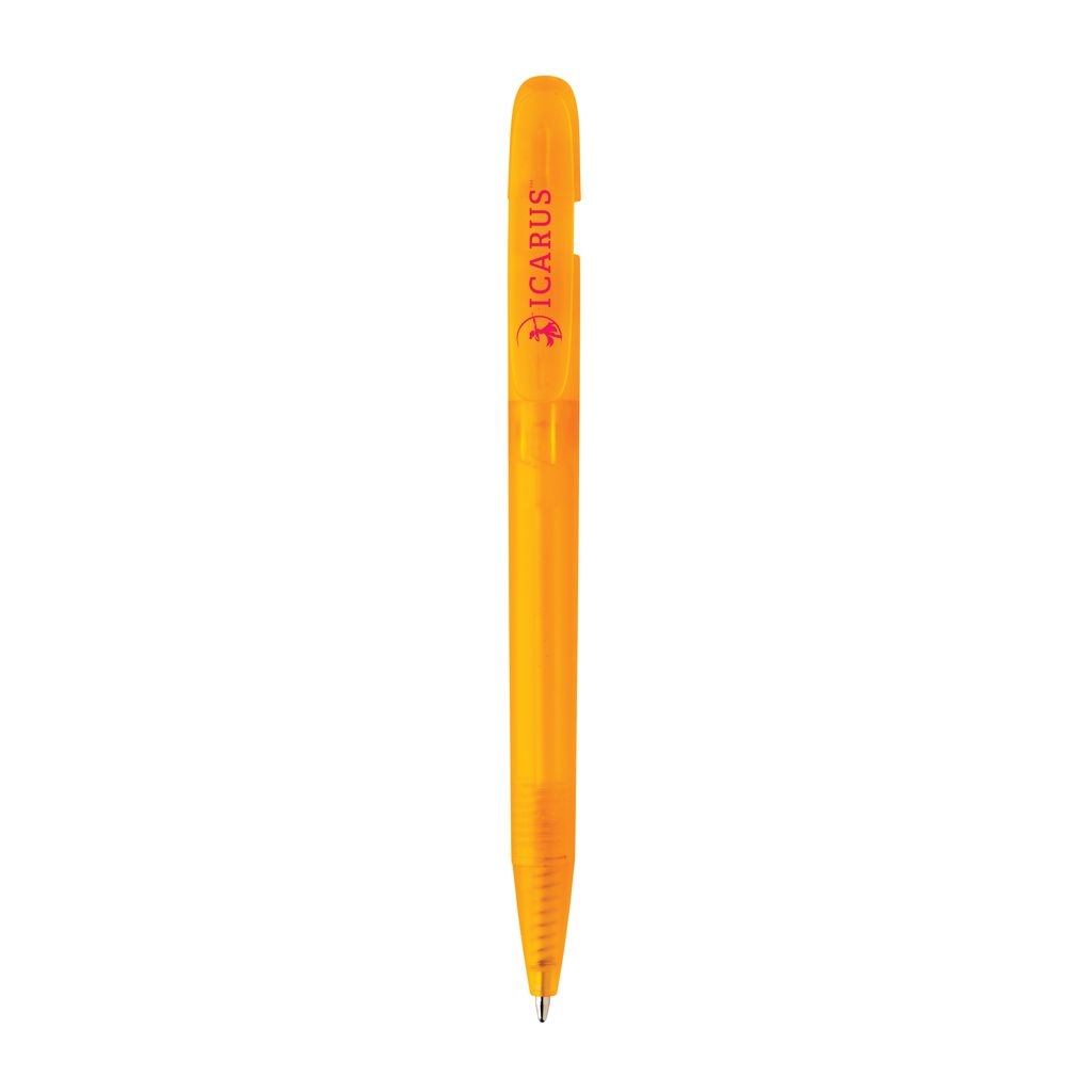 XDP611.26-08Devin transparenter Stift aus GRS zertifiziertem rABS_ orange