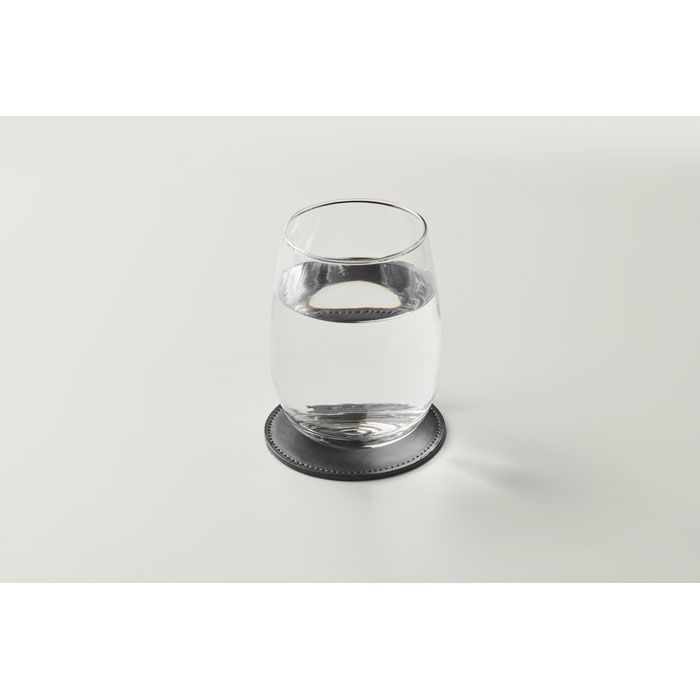 MO2616-03Posa Runder Untersetzer PU_ schwarz