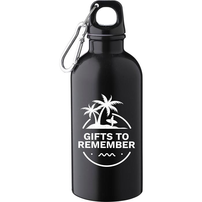 GI1204264-18Einwandige Flasche aus recyceltem Edelstahl _400 ml_ Sable_ hellblau