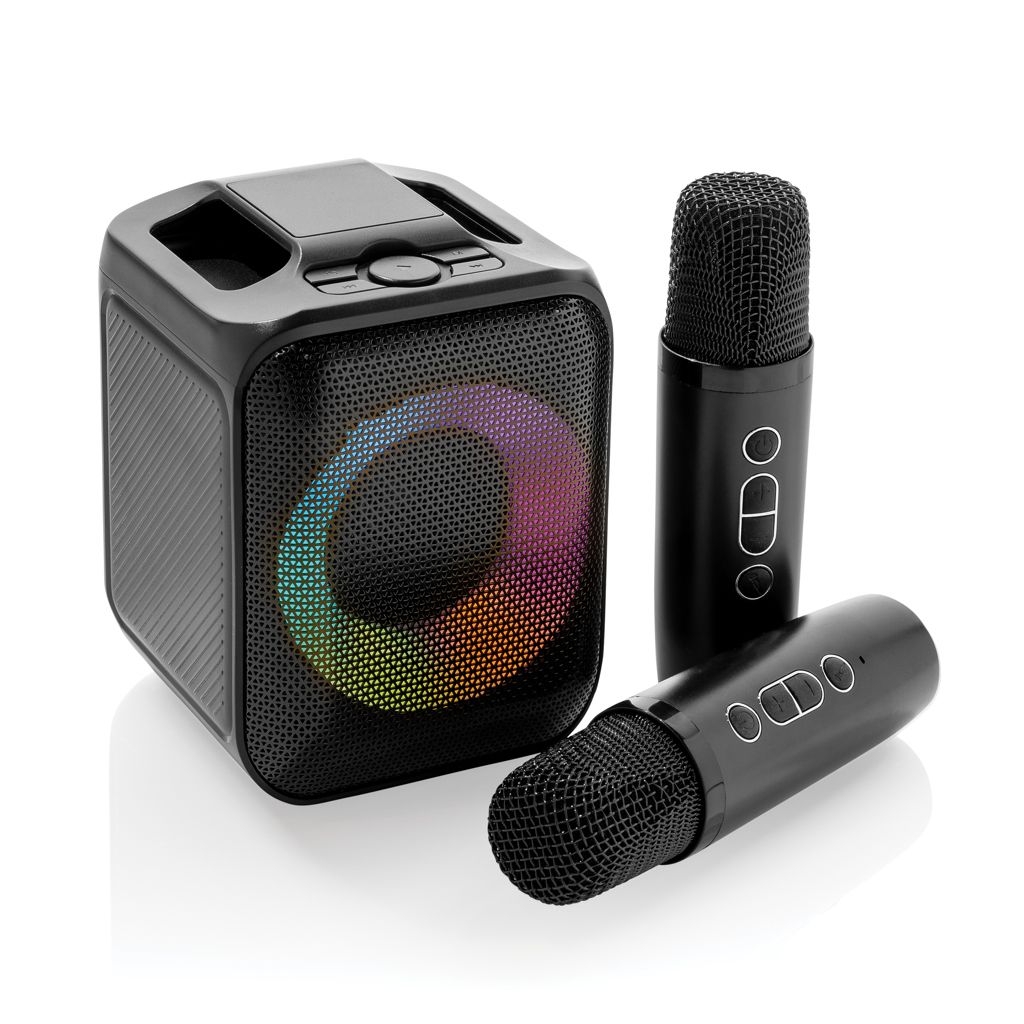 XDP331_06-01Singvibe Karaoke-Set mit Doppelmikrofon aus RCS rec. ABS_ schwarz