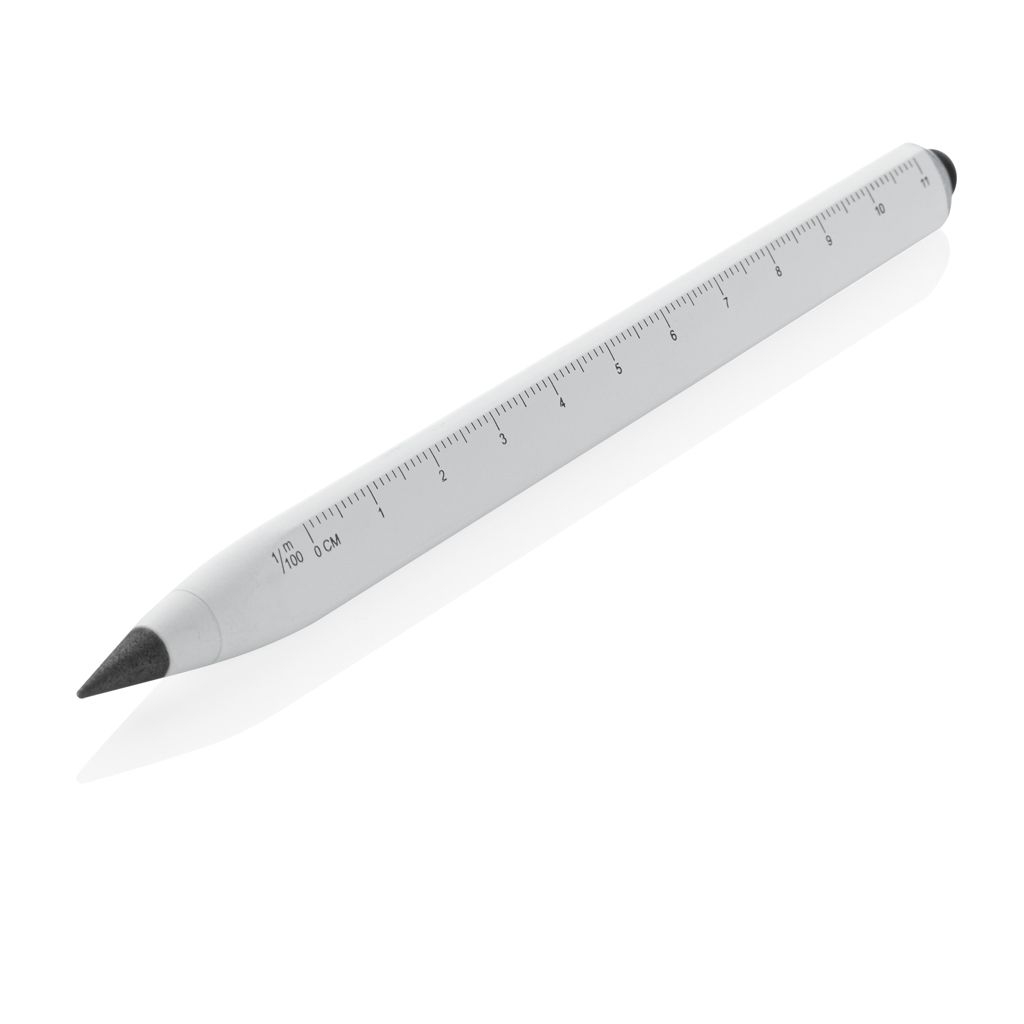 XDP221_01-3Eon Infinity Multitasking Stift aus RCS recycelt. Aluminium_ weiss