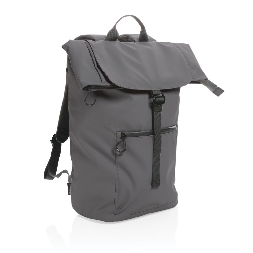 XDP762_90-2Impact AWARE™ RPET wasserabweisender 15.6_ Laptop-Rucksack_ anthrazit