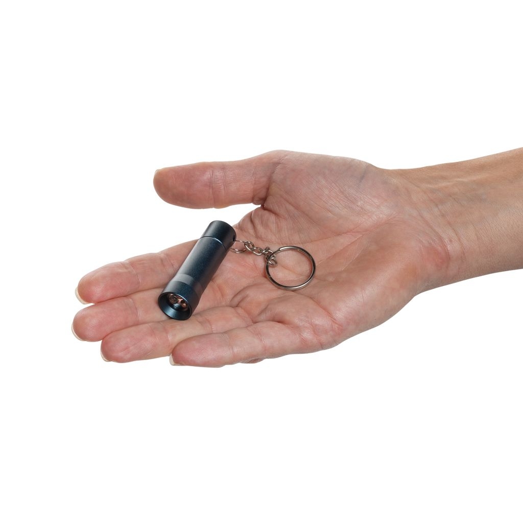 XDP514_04-05Flash Schluesselanhaenger-Taschenlampe aus RCS rec. Aluminium_ blau