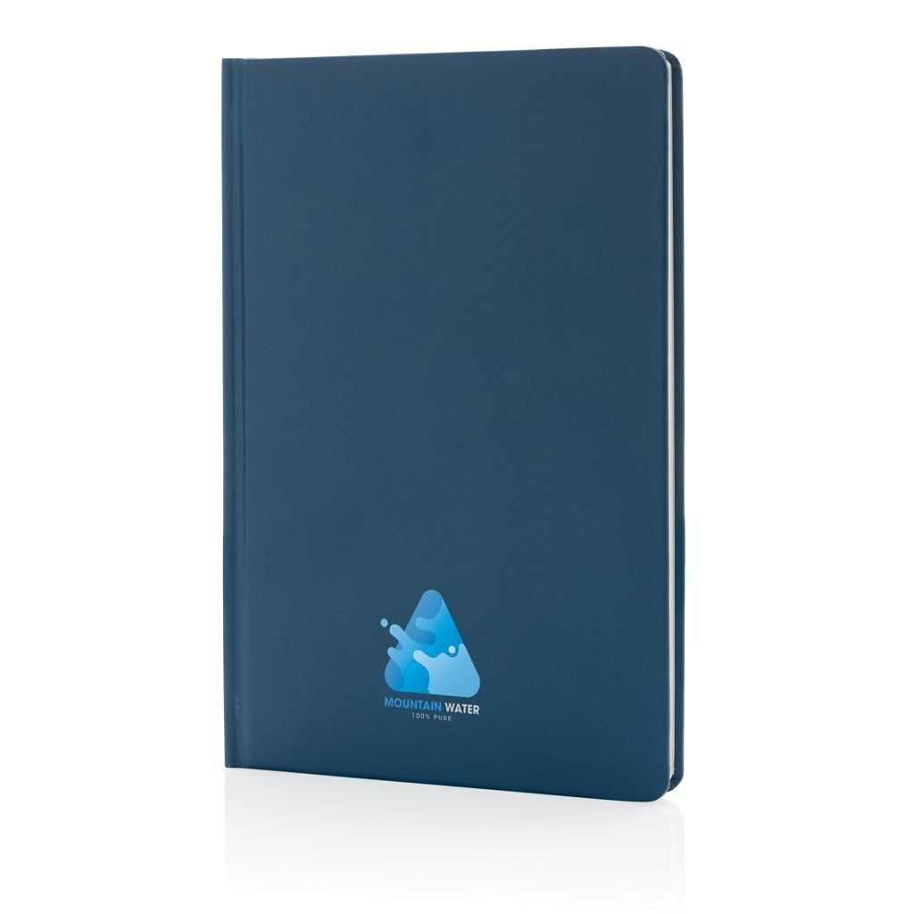 XDP774.35-5A5 Impact Steinpaper Hardcover Notizbuch_ blau