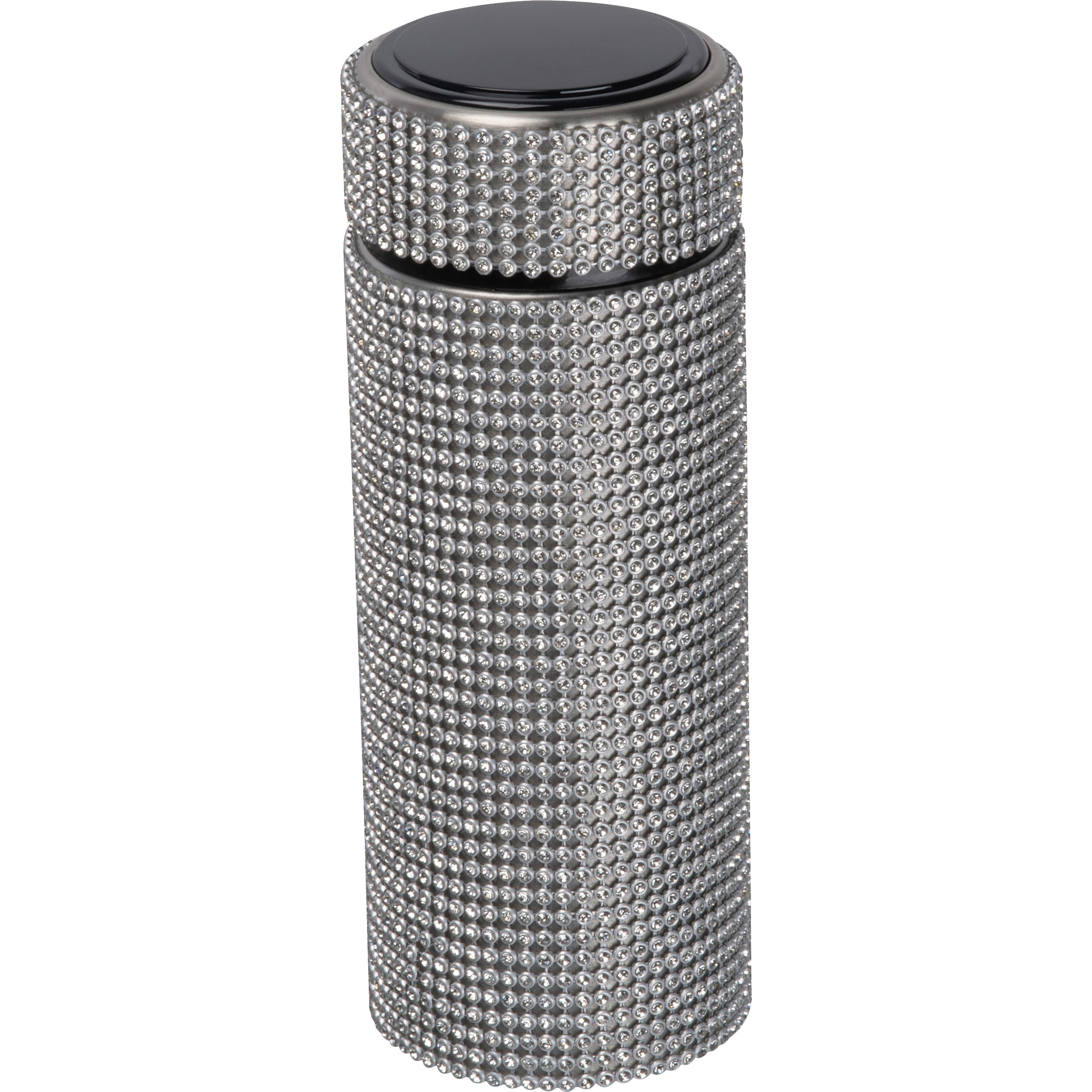MA85225-07Vakuum Edelstahltrinkflasche mit Strassstein-Akzenten EDWARD_ silbergrau