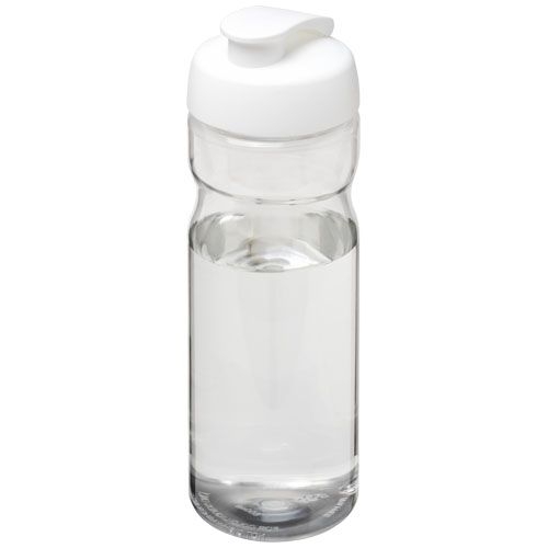 PF210045-2H2O Active® Base 650 ml Sportflasche mit Klappdeckel_ transparent_weiss