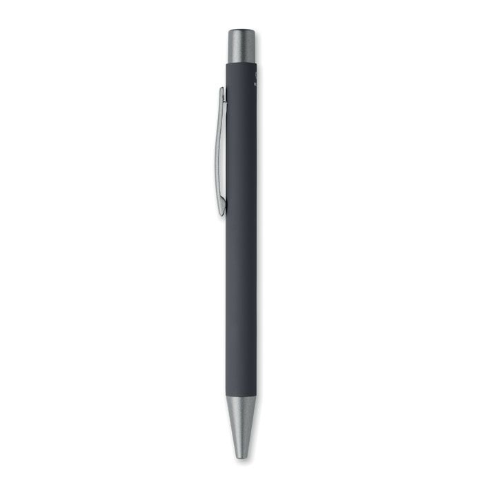 MO3222-03Nali Druckkugelschreiber recy. Alu_ schwarz