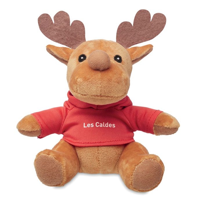 CX1469-05Rudolph Pluesch-Rentier mit Hoody_ rot
