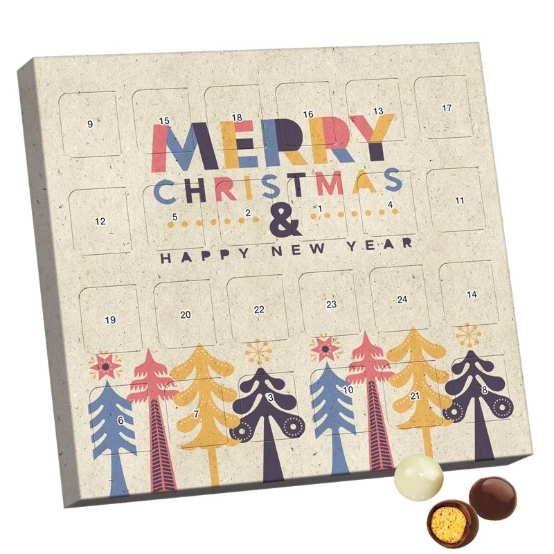 JG20062-4XS Adventskalender Graspapier_ Brandt Knusperkugeln_ Black _ White_ Individuelles Motiv