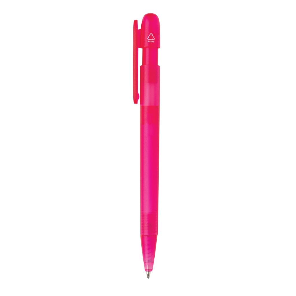 XDP611.26-14Devin transparenter Stift aus GRS zertifiziertem rABS_ rosa