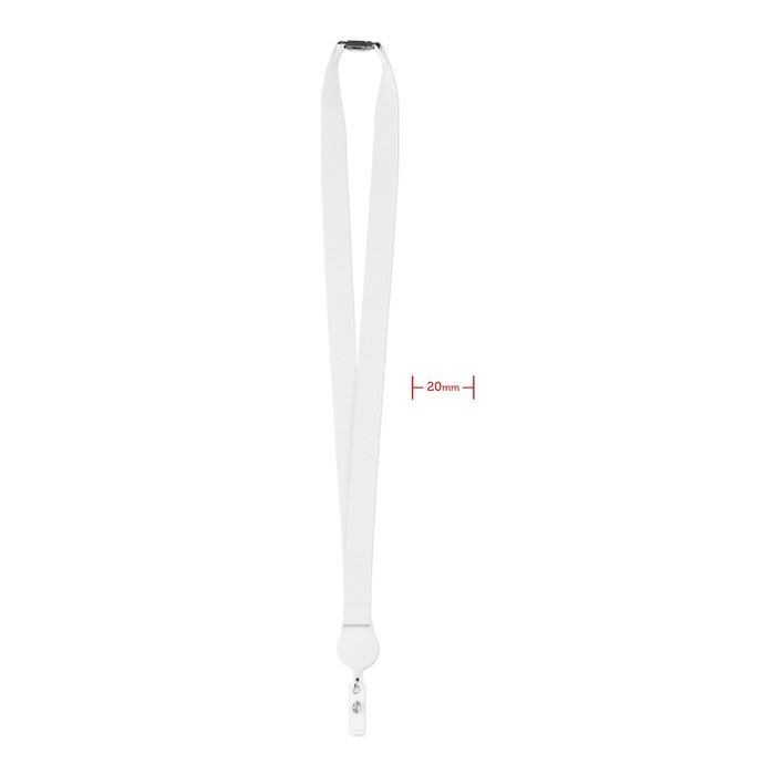 MO9852-06Zip Lanyard Lanyard mit Badge-Halter_ weiss