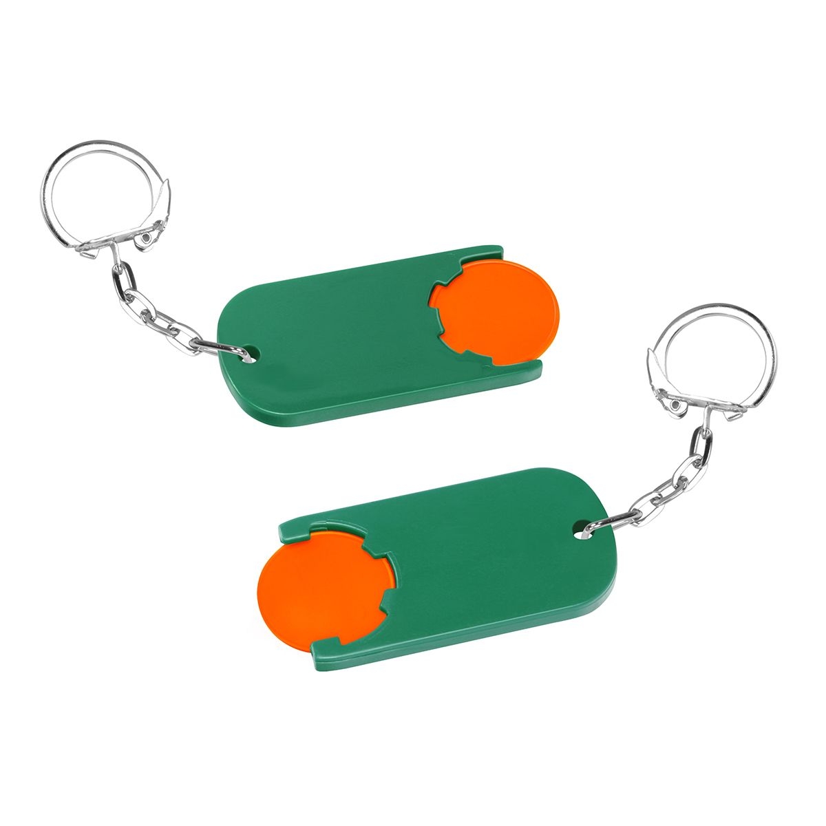 HE7439K-5-2Chiphalter mit 1€-Chip _Alpha_ orange_ gruen