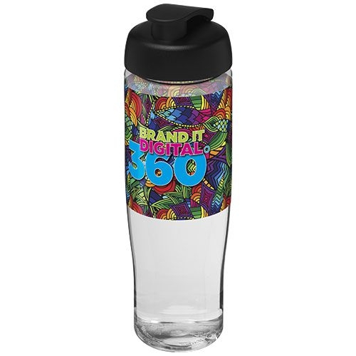 PF210040-1H2O Active® Tempo 700 ml Sportflasche mit Klappdeckel_ transparent_schwarz
