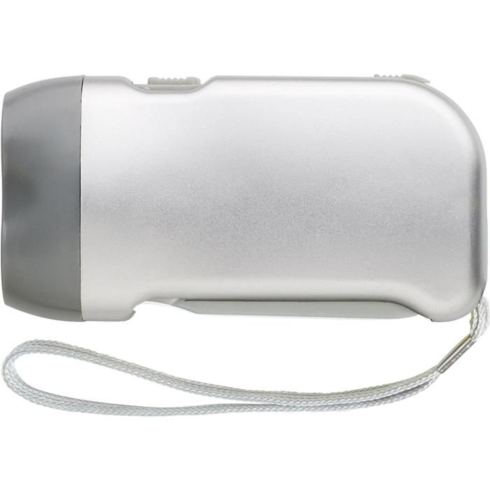GI4532-32LED-Dynamotaschenlampe aus Kunststoff Tristan_ silber