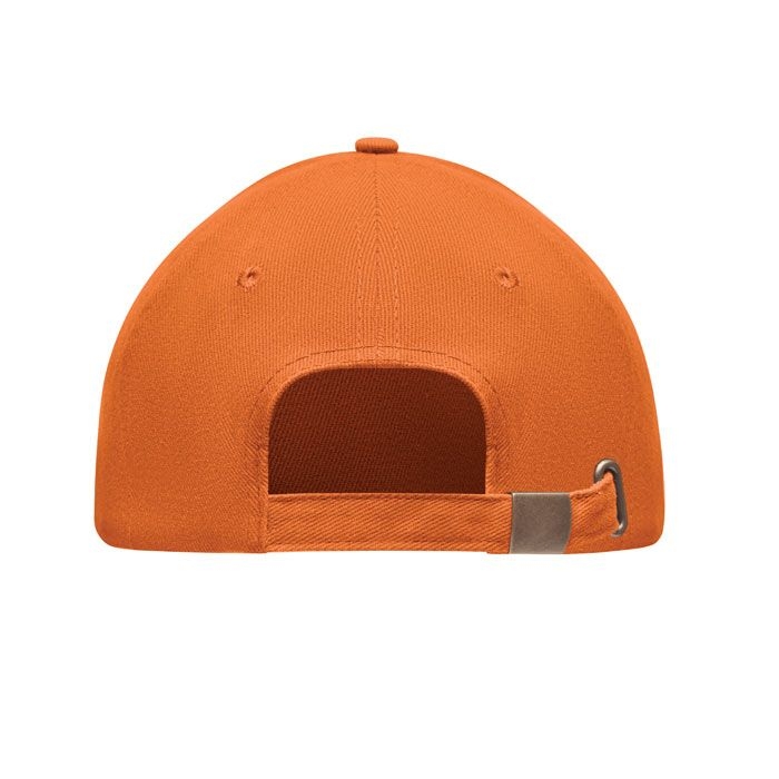 MO9643-10Tekapo Baseball cap 6 panels 270g_m²_ orange