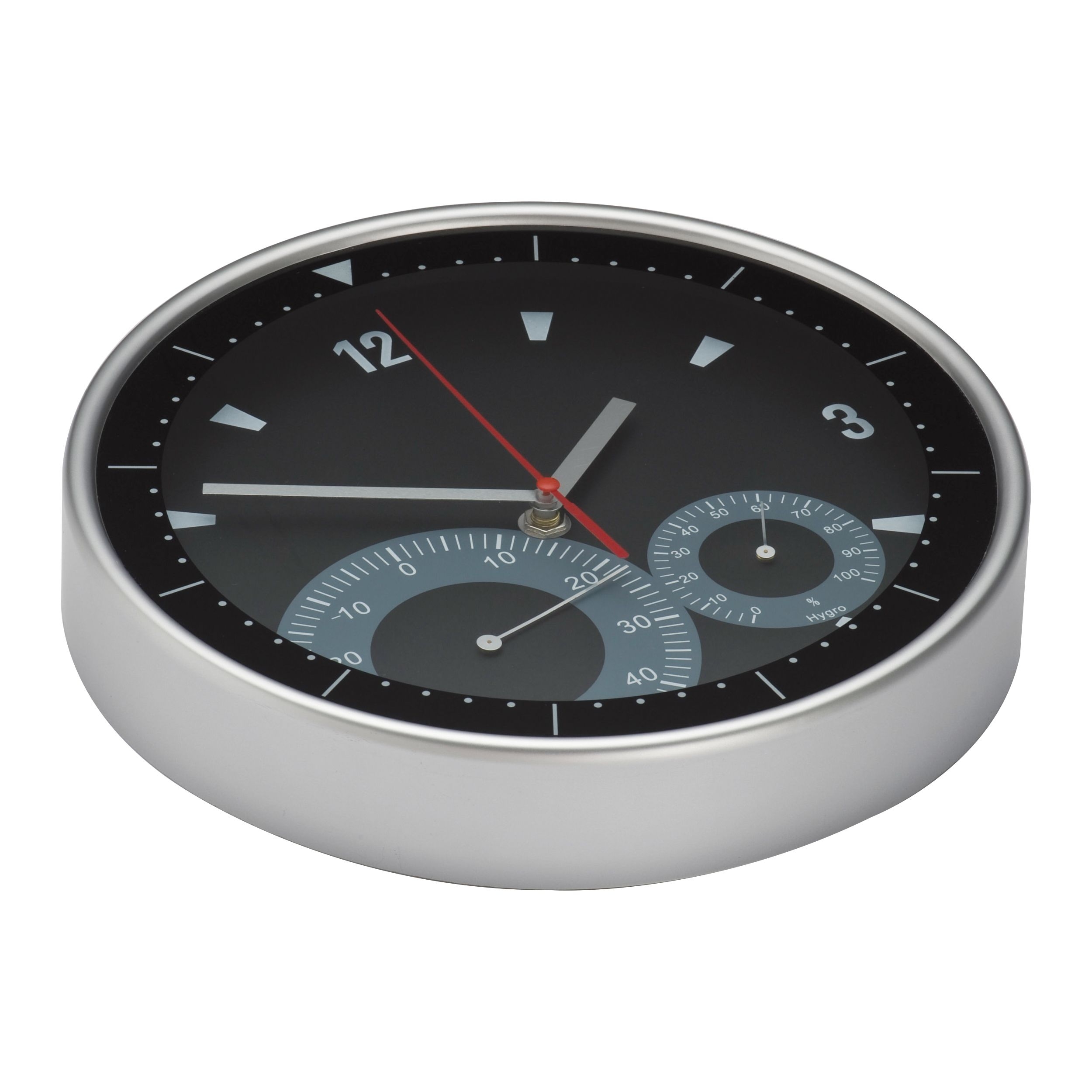 MA41223-03Wanduhr mit Hygro - und Thermometer GEORGE_ schwarz