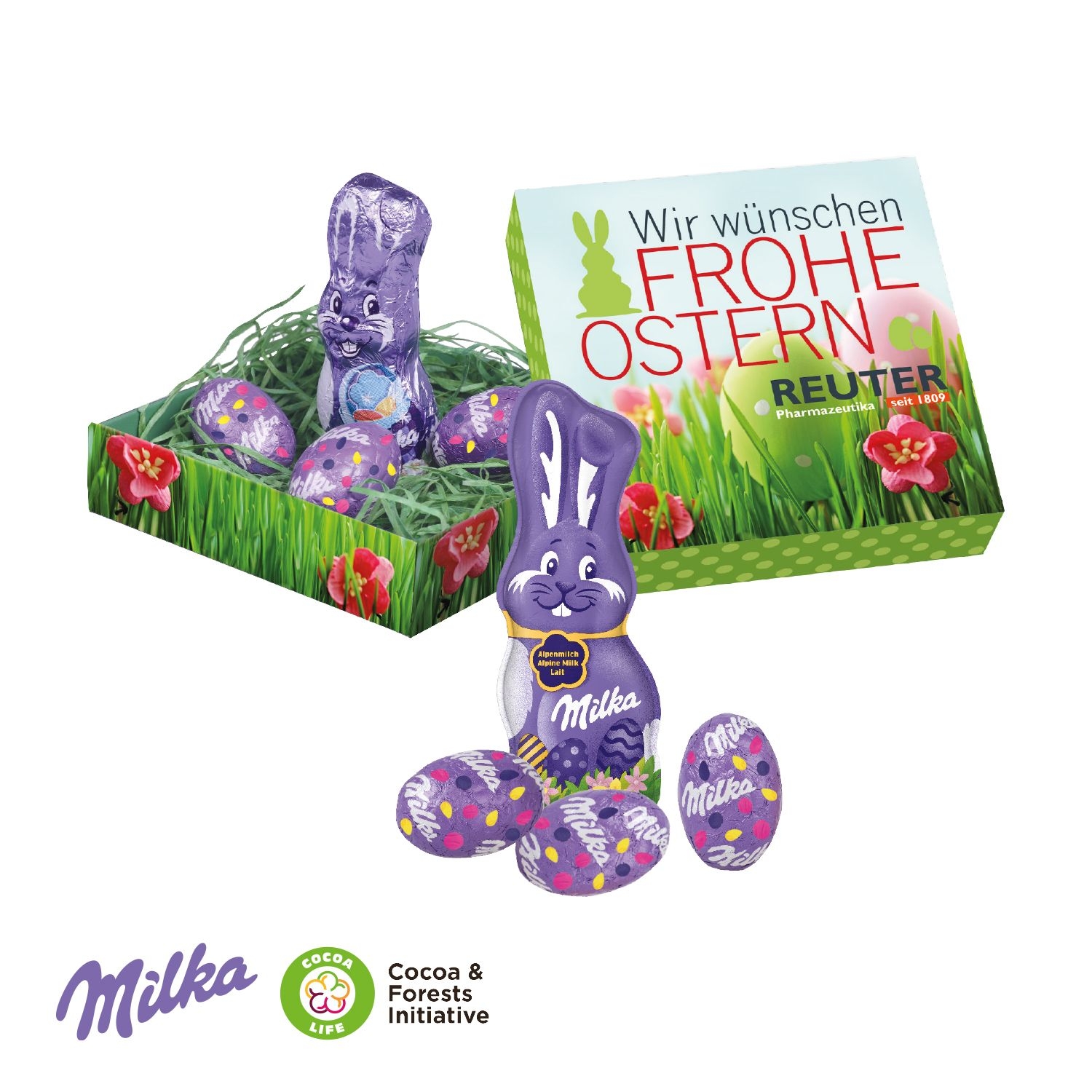 CD94524-01Osternest mit Schokolade von Milka_ Milka Schokomischung
