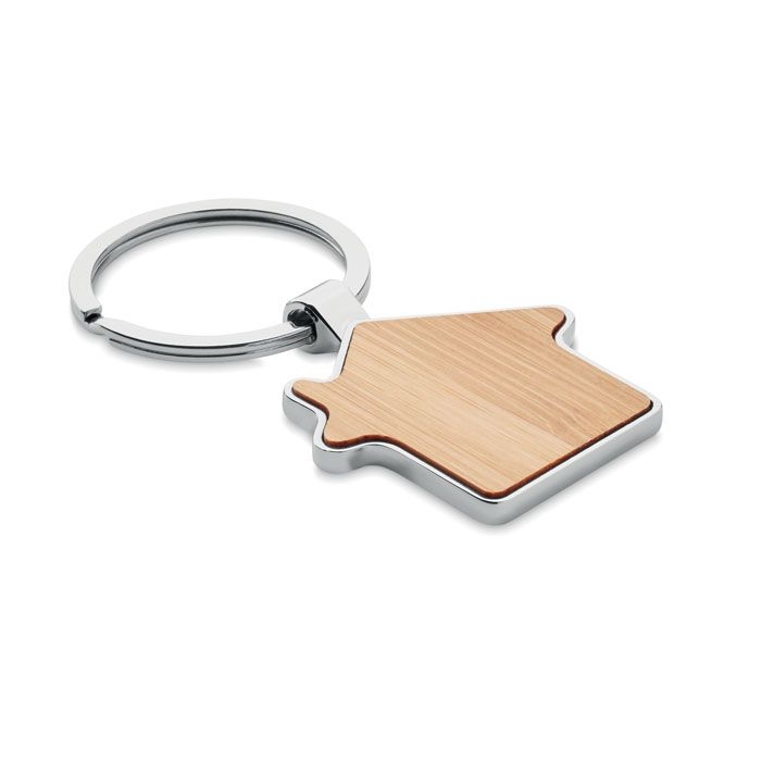 MO9949-40Burnie Schluesselring Bambus_ Haus_ holz
