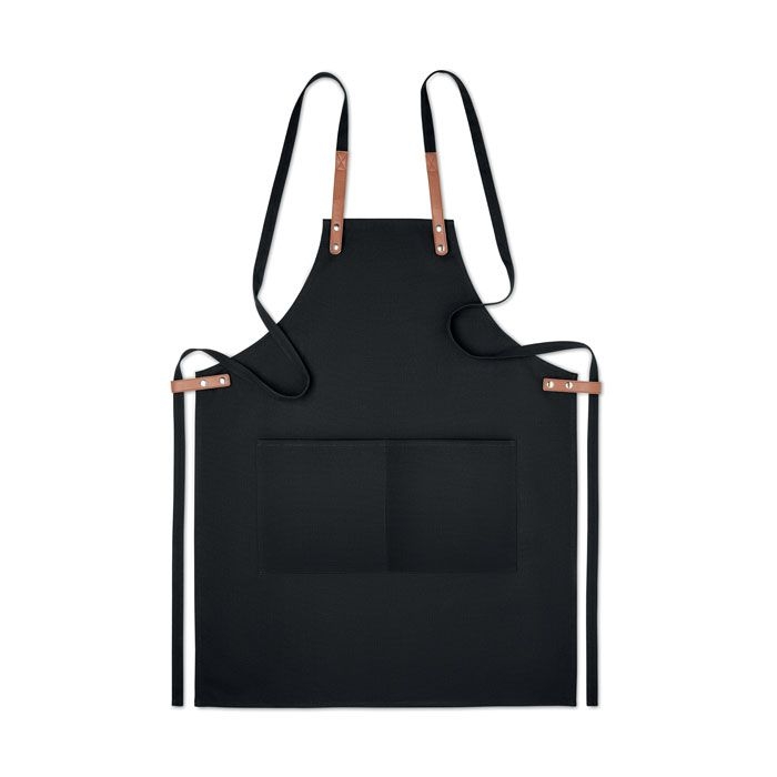 MO6261-03Nagpur Colour Kuechenschuerze Organic Cotton_ schwarz