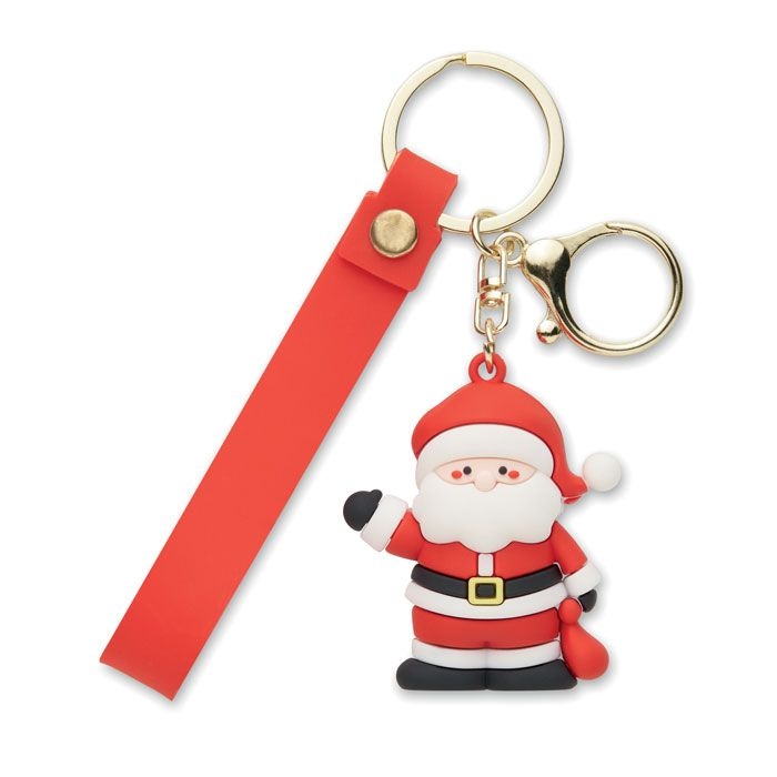 CX1605-05Santacharm Anhaenger Schluessel _ Tasche_ rot
